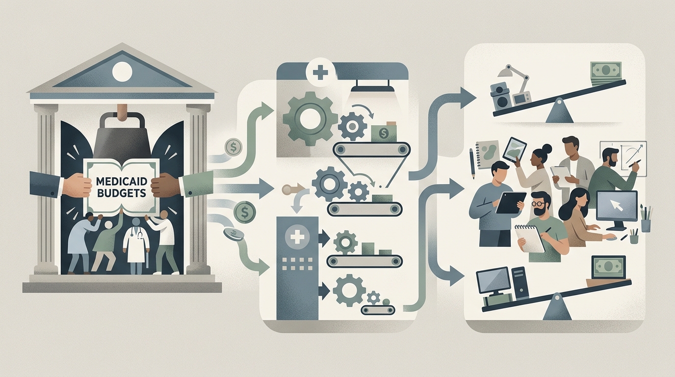 Illustration: The Healthcare Margin Squeeze: Why Agency Owners Should Care About Medicaid Budgets