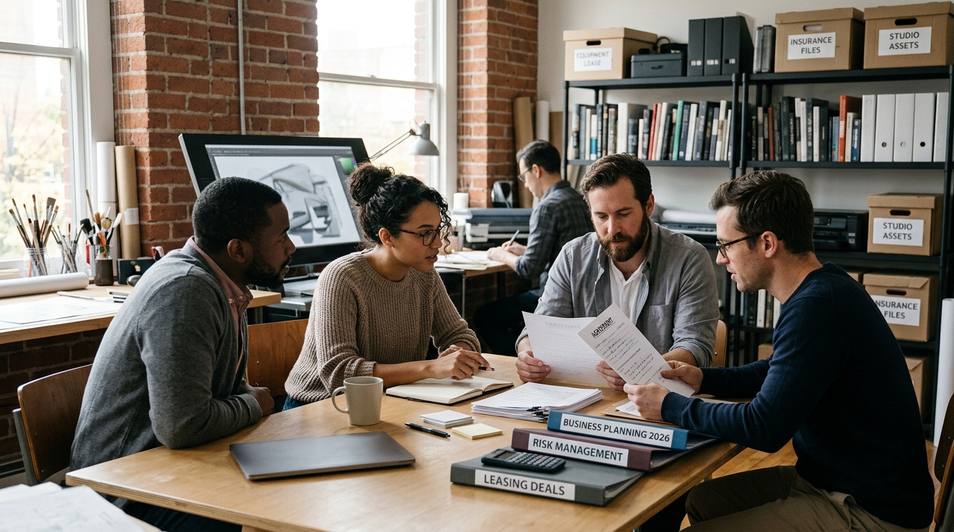 Illustration: Essential Business Insurance and Liability Protection for Creative Studios in 2026